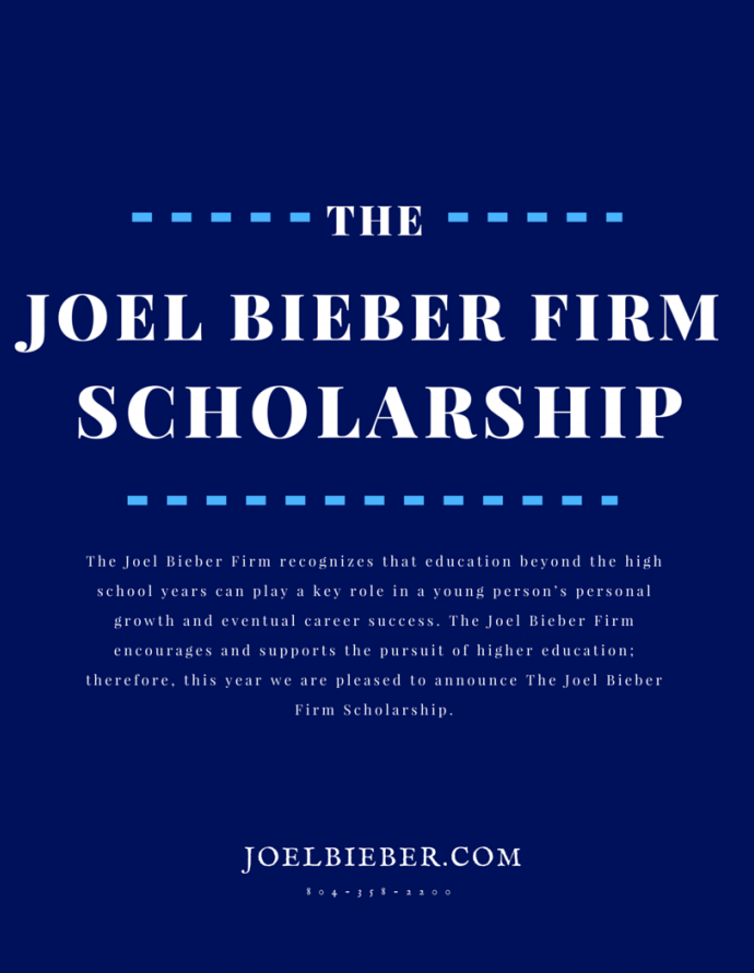 Joel Bieber Firm Scholarship Now Accepting Applications Joel Bieber